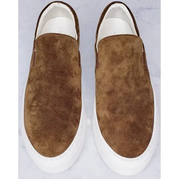 THE ROW Marie H Suede Leather Slip On Shoes Brown Women's I/EU 40 US 10~ VGUC